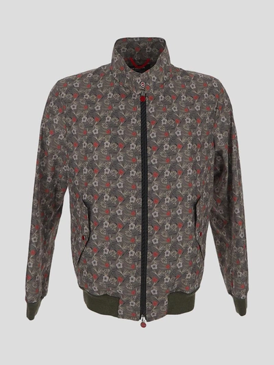 Shop Kiton Floral Motif Track Jacket In <p> Track Jacket In Multicolor Polyester With All-over Floral Motif