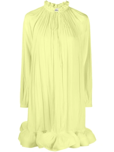 Shop Lanvin V-neck Short Dress In Yellow
