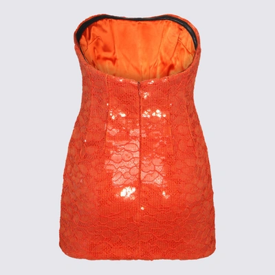 Shop Laquan Smith Orange Viscose Blend Dress