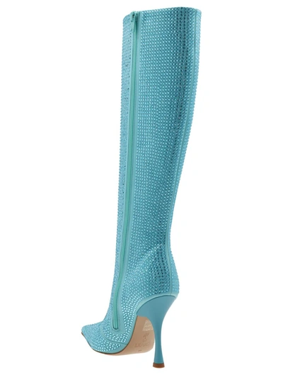 Shop Liu •jo Liu Jo Liu Jo X Leonie Hanne 'glam' Boots In Light Blue