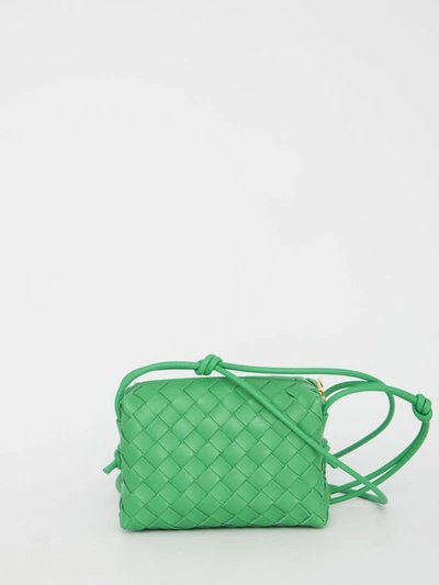 Buy Bottega Veneta Green Loop Small Crossbody Bag in Laminated
