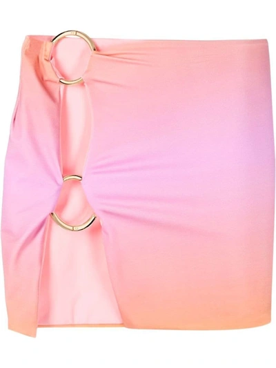 Shop Louisa Ballou Skirt In Pink Orange