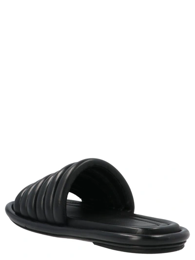 Marsèll Black Spalmata Flat Sandals In Black