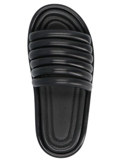 Marsèll Black Spalmata Flat Sandals In Black
