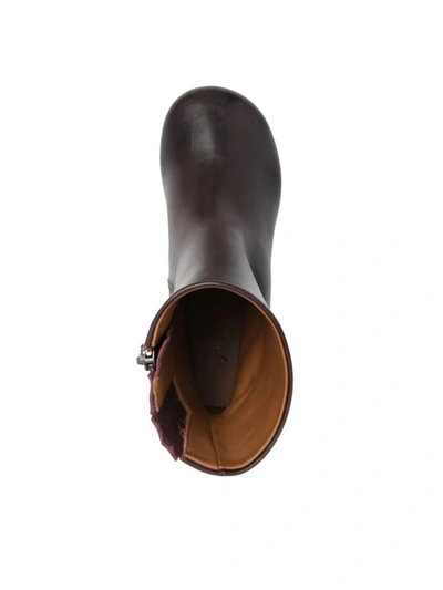 Marsèll Round-toe Leather Ankle Boots In Brown
