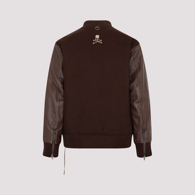 Shop Mastermind Japan Mastermind World  Cashmere Blouson Jacket In Brown