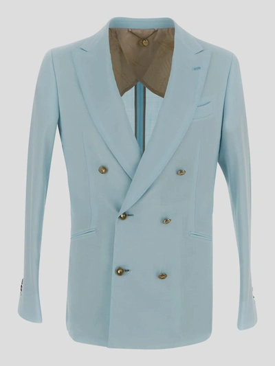 Shop Maurizio Miri Jackets In Clear Blue