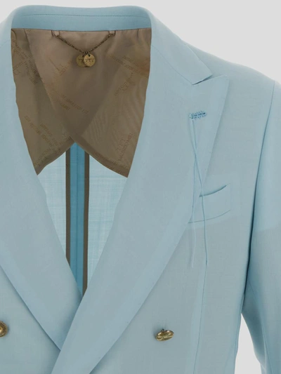 Shop Maurizio Miri Jackets In Clear Blue