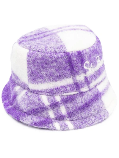 Shop Mc2 Saint Barth Tartan Bucket Hat In Lilac