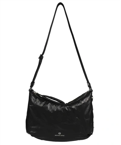 Shop Michael Michael Kors Leonie Nylon Messenger Bag In Black
