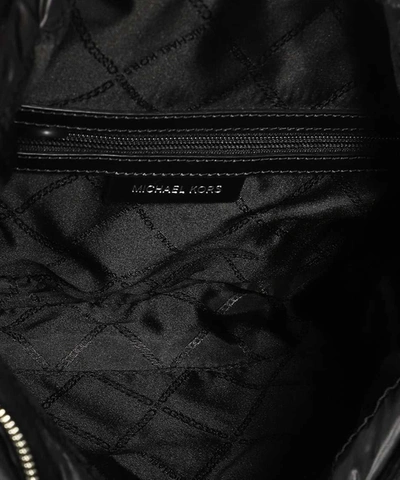 Shop Michael Michael Kors Leonie Nylon Messenger Bag In Black