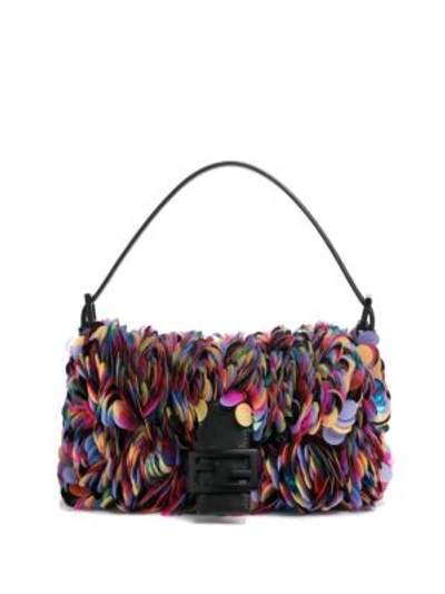 Fendi multicoloured sequins baguette shoulder bag