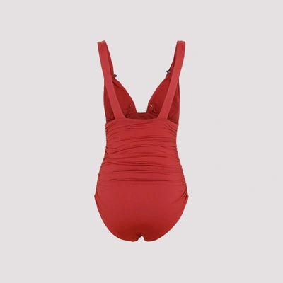 Shop Moeva Moeve Carina One Piece Swimsuit Swimwear In Red