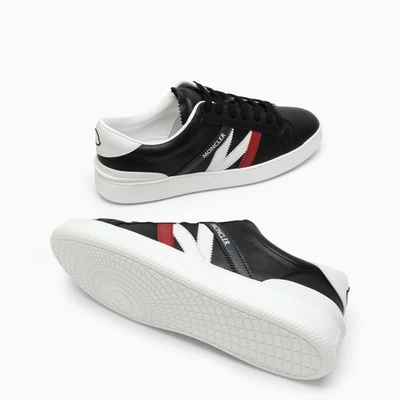 Shop Moncler Black Monaco M Sneakers In White