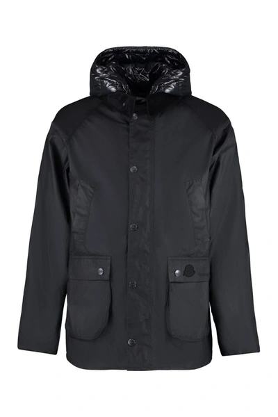 Shop Moncler Genius 2 Moncler 1952 - Wight Hooded Short Down Jacket In Black