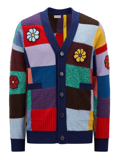 Shop Moncler Genius Patchwork Cardigan In Spotted