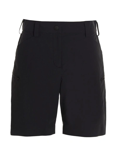 Moncler Black Nylon Shorts In Black