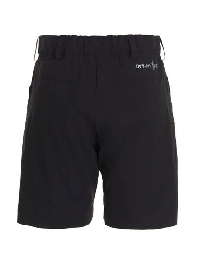 Moncler Black Nylon Shorts In Black