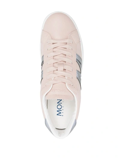 Shop Moncler Monk Sneakers Shoes In Pink &amp; Purple