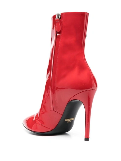 Shop Moschino Boots In Red