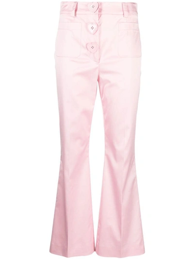 Shop Moschino Trousers In Pink