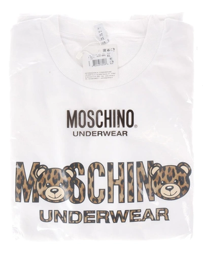 Shop Moschino Underwear Sweatshirt Hoodie In White