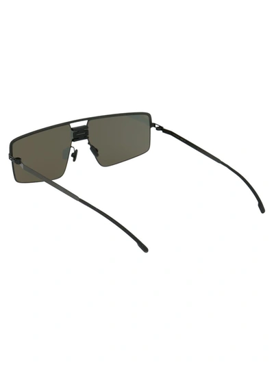 Shop Mykita Sunglasses In 243 Mh1 Black/pitchblack