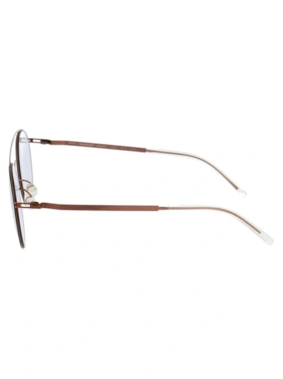 Shop Mykita Sunglasses In 252 Shiny Copper | Gloomy Grey