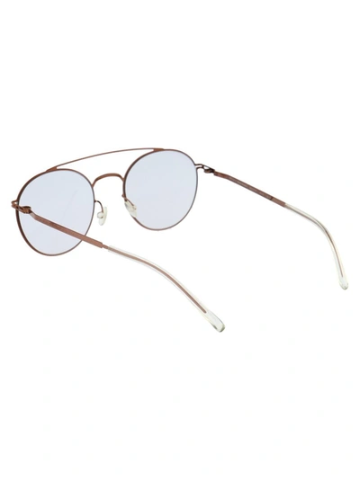 Shop Mykita Sunglasses In 252 Shiny Copper | Gloomy Grey
