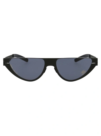 Shop Mykita Sunglasses In 002 Black Darkgrey Solid