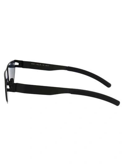 Shop Mykita Sunglasses In 002 Black Darkgrey Solid