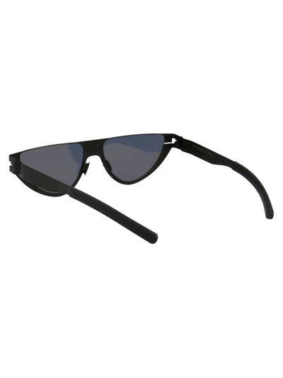 Shop Mykita Sunglasses In 002 Black Darkgrey Solid