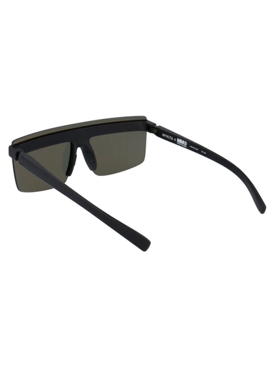 Shop Mykita Sunglasses In 301 Md1 Pitch Black | Dyg Shield