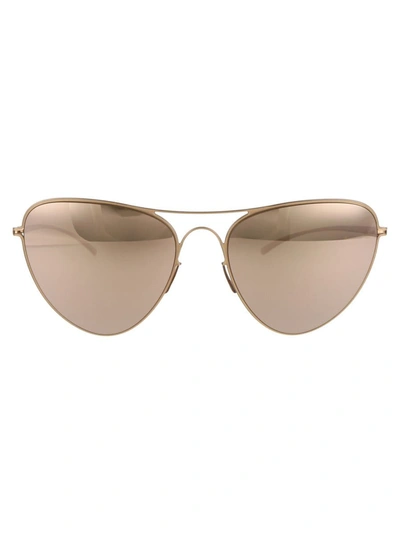 Shop Mykita Sunglasses In 295 E12 Champagne Gold Champagne Gold