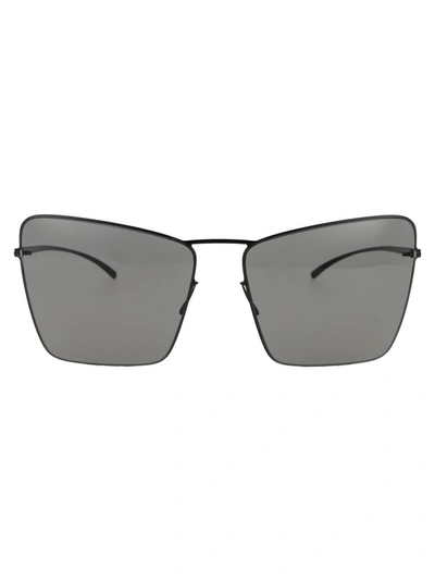 Shop Mykita Sunglasses In 190 E4 Black Grey Solid