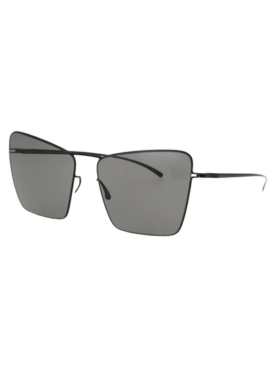 Shop Mykita Sunglasses In 190 E4 Black Grey Solid