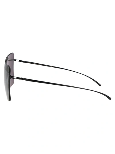 Shop Mykita Sunglasses In 190 E4 Black Grey Solid