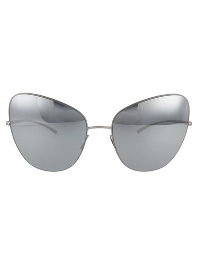 Shop Mykita Sunglasses In 187 E1 Silver Silver Flash