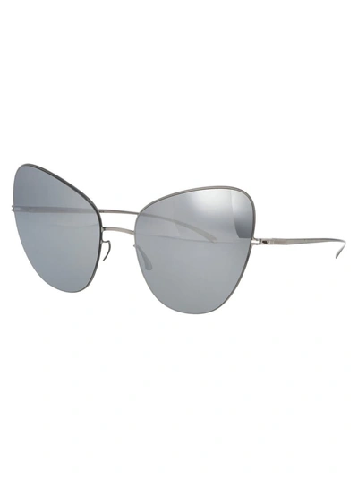 Shop Mykita Sunglasses In 187 E1 Silver Silver Flash