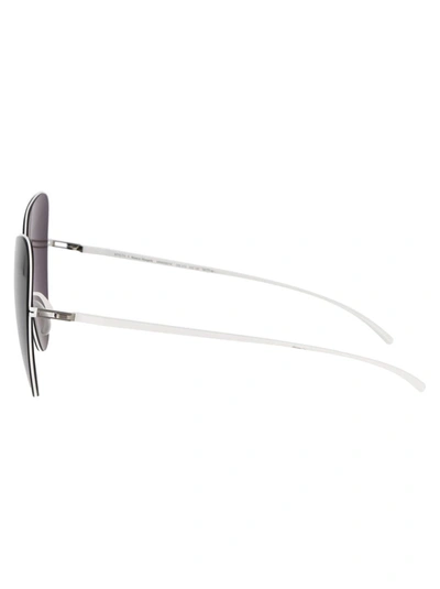 Mykita Mmesse018 Sunglasses In 333 E13 White Dark Grey Solid