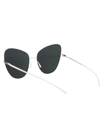 Shop Mykita Sunglasses In 333 E13 White Dark Grey Solid