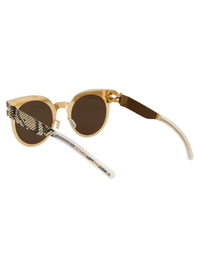 Shop Mykita Sunglasses In 239 Gold Black Python Terra Flash