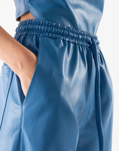 Shop Nanushka Casual Pants In Light Blue