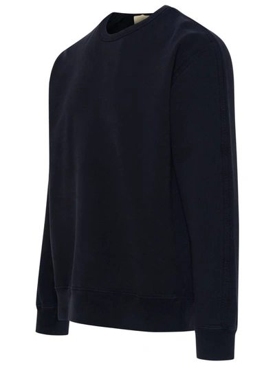 Shop Ten C Navy Cotton Sweatshirt