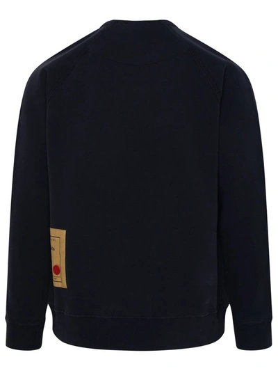 Shop Ten C Navy Cotton Sweatshirt