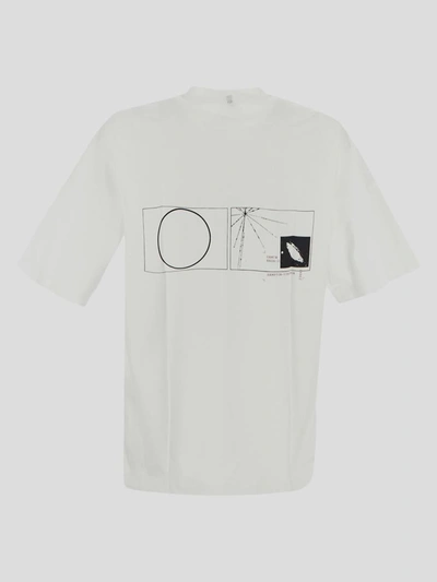 Shop Oamc Nasa T-shirt In <p> T-shirt In Off White Cotton With Nasa Print