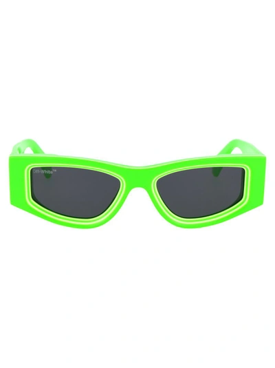 Shop Off-white Sunglasses In 5907 Green