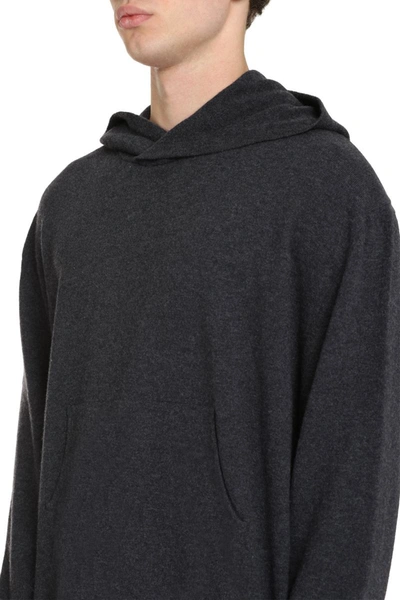Shop Our Legacy Hooded Wool Sweater In Grey