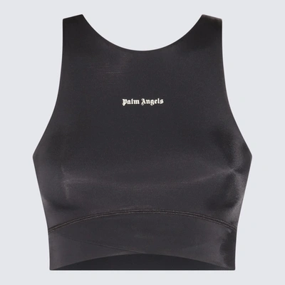 Shop Palm Angels Black And White Crop Top