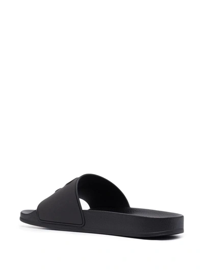 Shop Palm Angels Slipper With Logo In Black